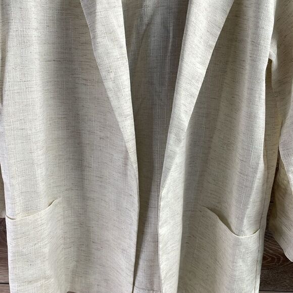 Joanna Ladies Blazer Jacket , Size Medium, Cream with Brown Specks, Vintage - Picture 5 of 7